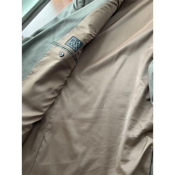 Jos A Bank Suit 58R Mens Plaid Brown 2 Button Traveler Business Blend Pant 52X29 - Picture 5 of 16